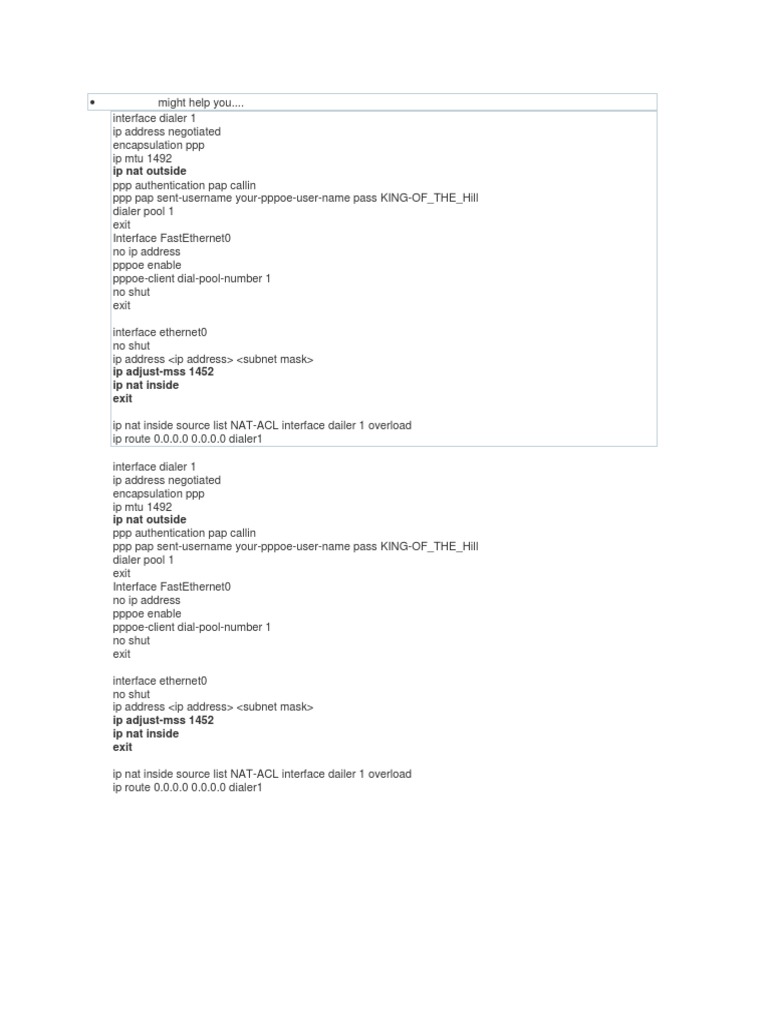 Cisco Dialer Interface Configuration Guide | PDF