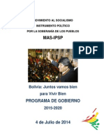 Mas Ipsp Plan de Gobierno 2010-2015