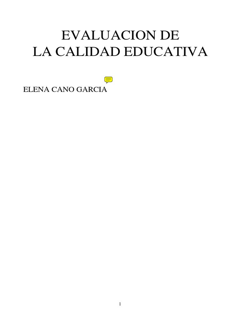 Evaluación de La Calidad Educativa | PDF | Macroeconómica | Información
