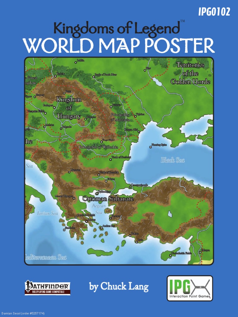 World Map Poster: Kingdoms of Legend