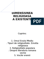 Dimensiunea Religioasa A Existentei