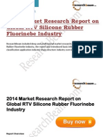 2014 Market Research Report On Global RTV Silicone Rubber Fluorinebe Industry