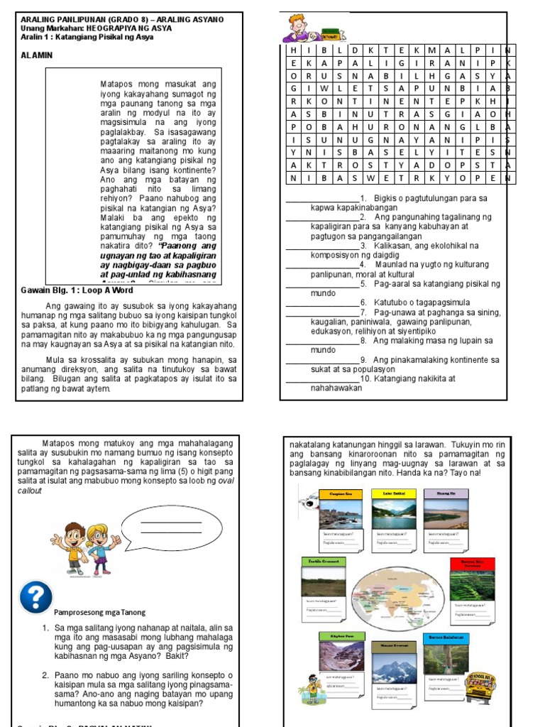 Grade 8 Araling Panlipunan 1st Quarter | PDF