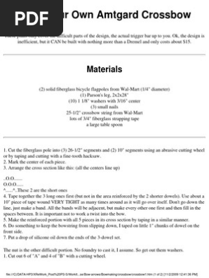 Make Your Own Amtgard Crossbow 1999