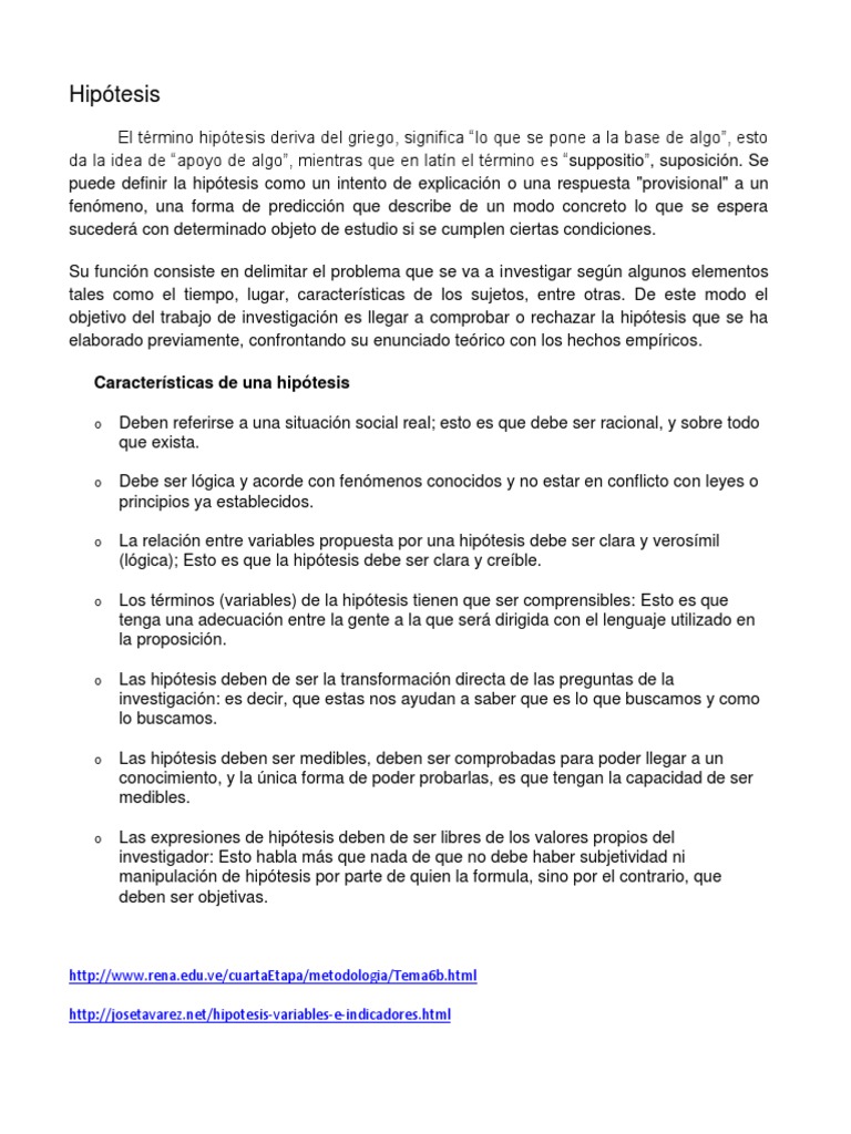 Hipótesis, Tesis, Antitesis y Sintesis Hipótesis Teoría