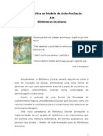 Análise crítica ao Modelo de Auto-avaliação da BE[1]