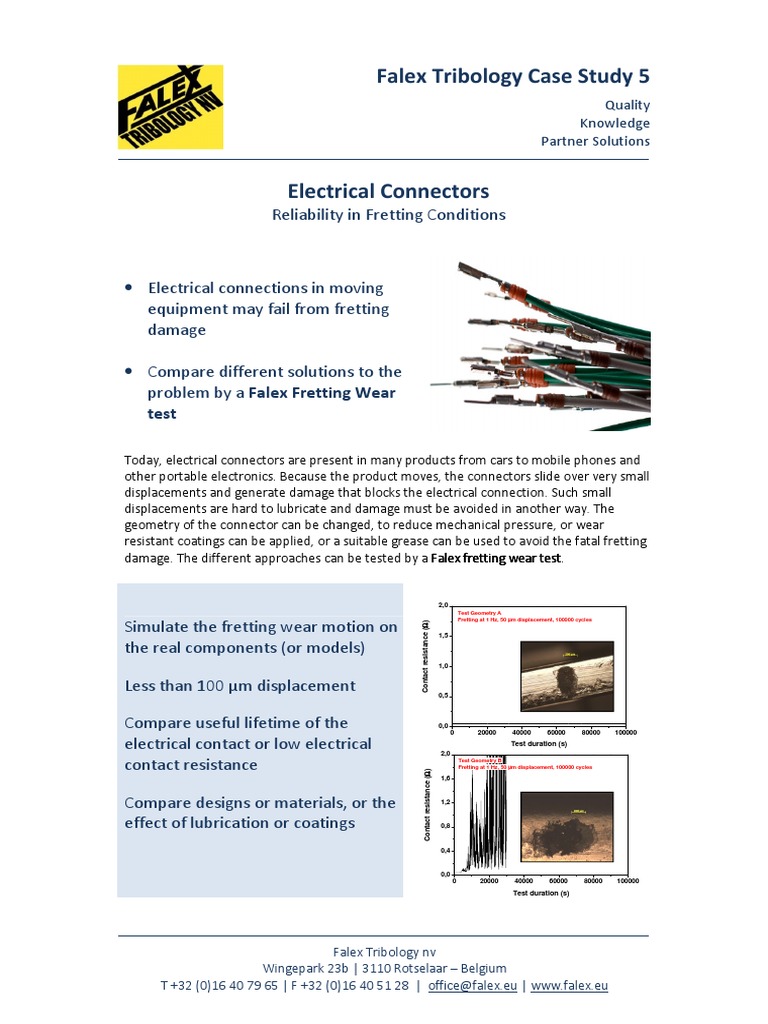 Fretting Damage in Electrical Connectors | PDF | Wear | Electrical ...