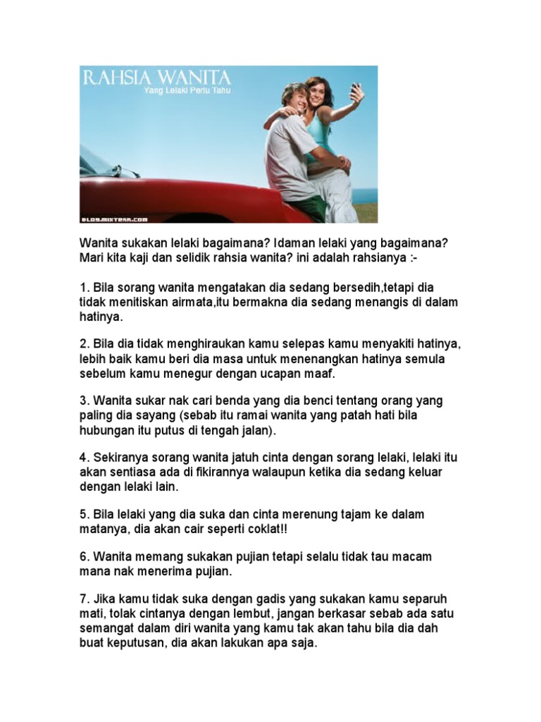 Wanita Sukakan Lelaki Bagaimana Pdf