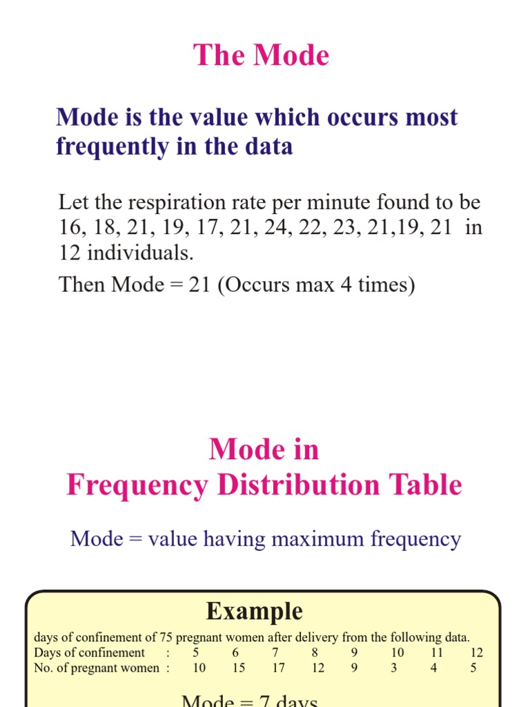 Understanding Mode in Data Analysis | PDF