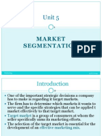 Unit 5 Segmenting and Targeting Market (Printed)