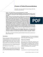 Clinical Features of Medical Pneumomediastinum