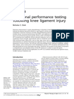 Functional Performance Testing of ACL Ligament