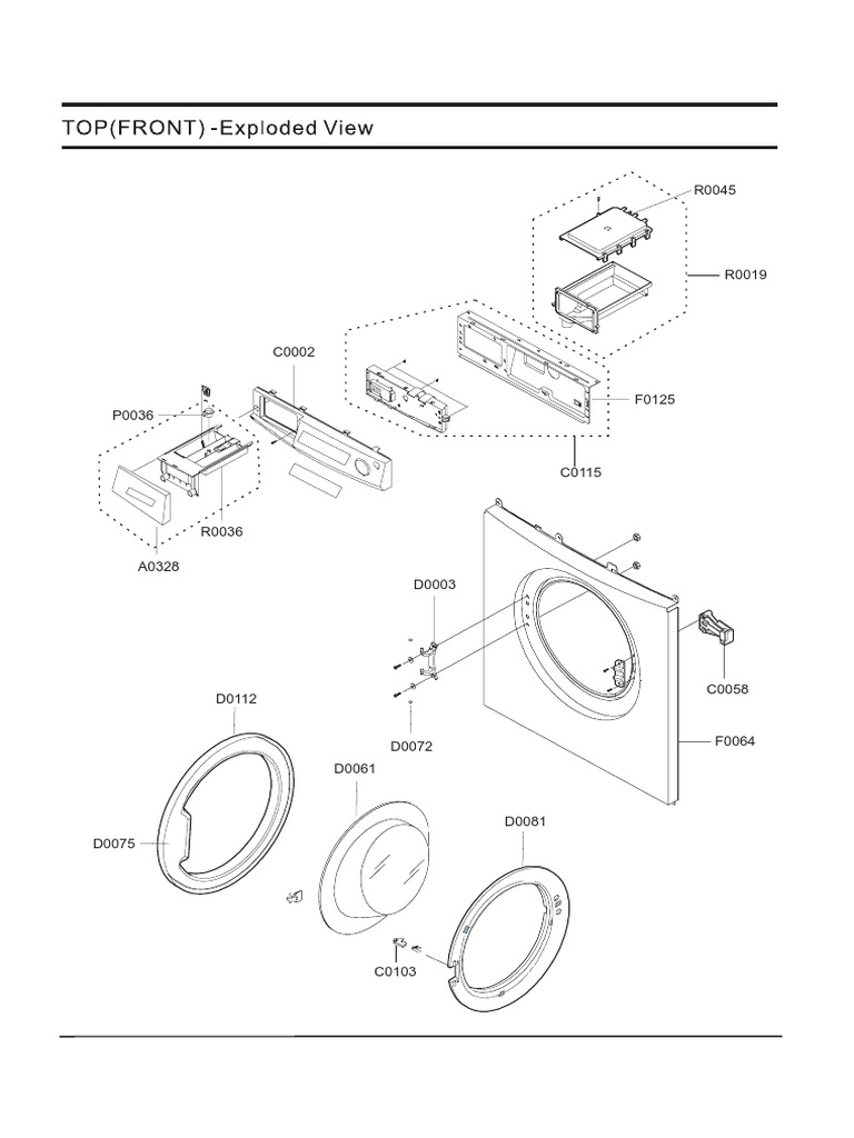Samsung j 1045avw Explded View Parts List