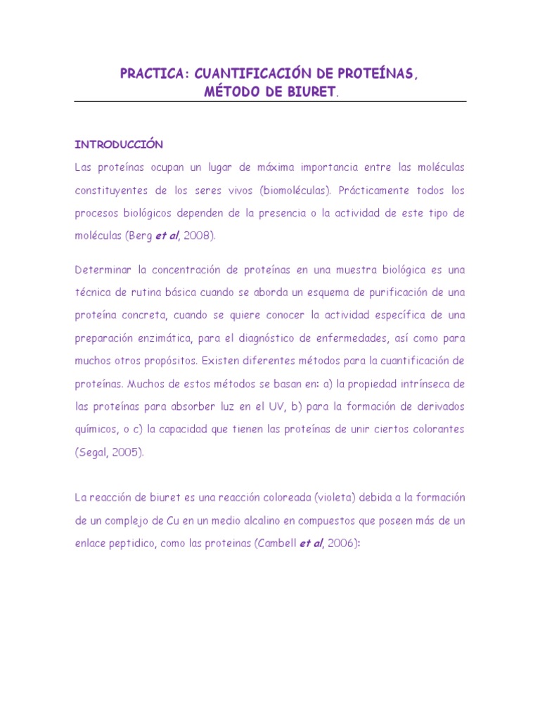 Cuantificación de Proteínas Proteínas Complejo de