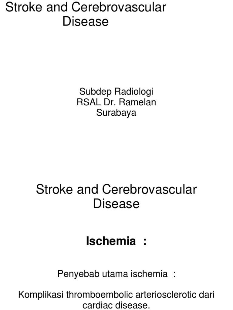 Subdep Radiologi RSAL Dr. Ramelan Surabaya | PDF | Stroke | Angiology