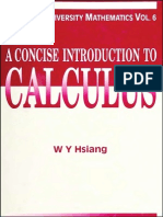 A Concise Introduction To Calculus, Hsiang PDF