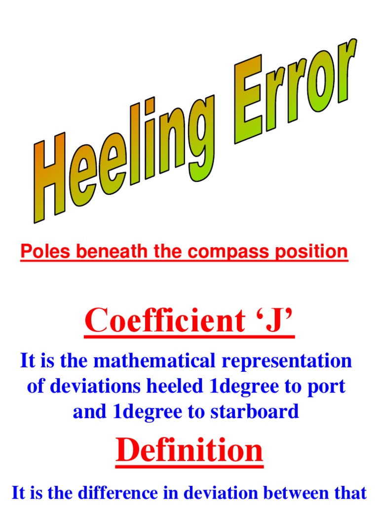 Heeling Error in Magnetic Compass | PDF | Compass | Magnetism