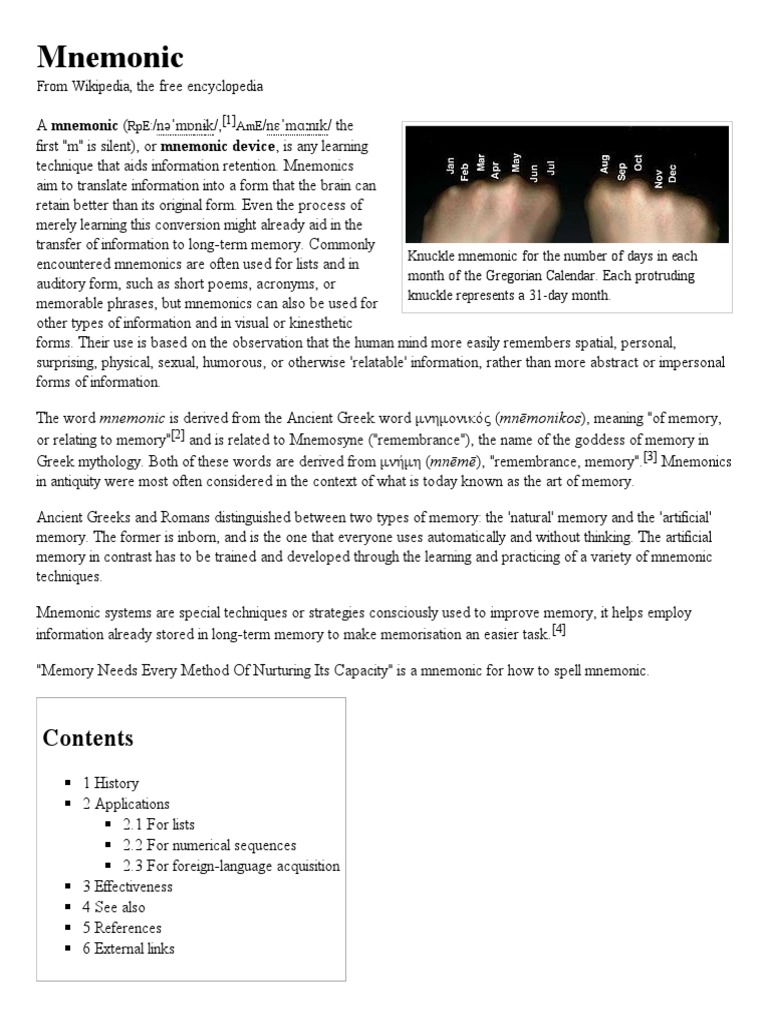 Mnemonic visual data 2