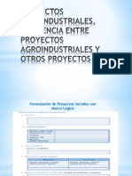 Proyectos Agroindustriales, Diferencia Entre Proyectos Agroindustriales y