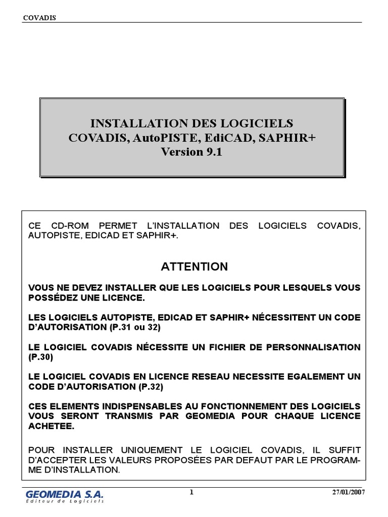 fichier de personnalisation covadis 13