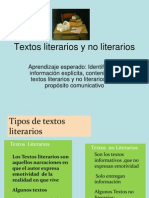 Textos Literarios y No Literarios 2º