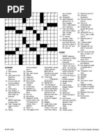 Crossword Puzzle - and They're Off!