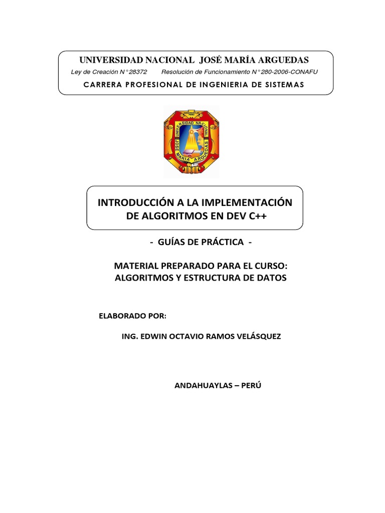 Guía de Algoritmos en Dev C++ | PDF | C ++ | Ingeniería de software