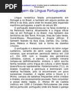 A Origem Da Língua Portuguesa