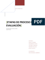 Etapas de Proceso de Evaluacion PDF