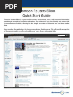 Thomson Reuters Eikon Quick Start Guide