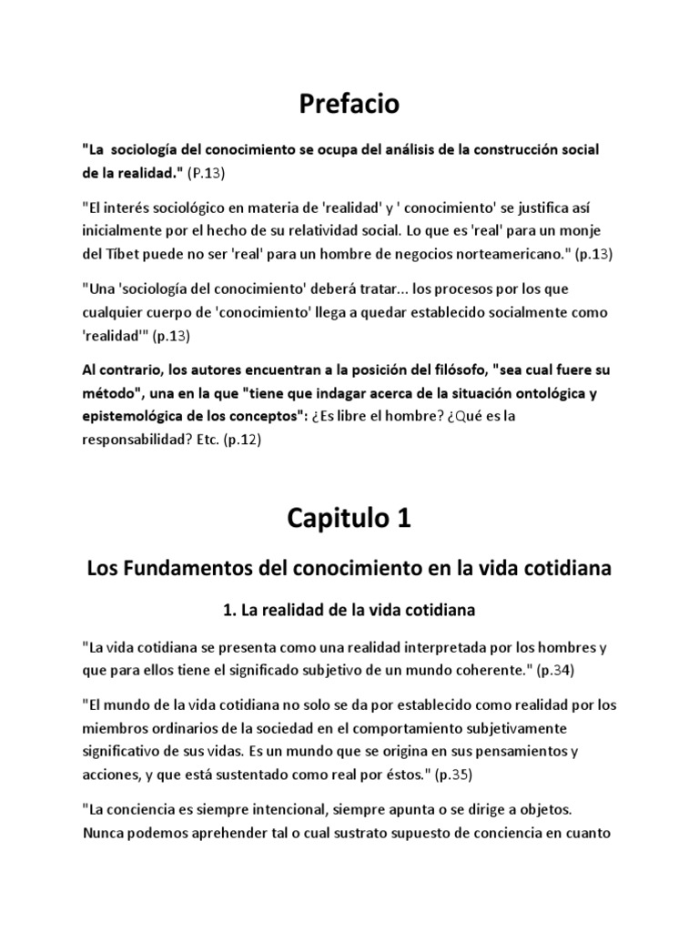 La Construcción Social de La Realidad | PDF | Realidad | Conocimiento