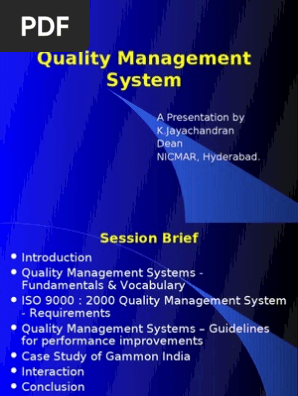 Quality Management System