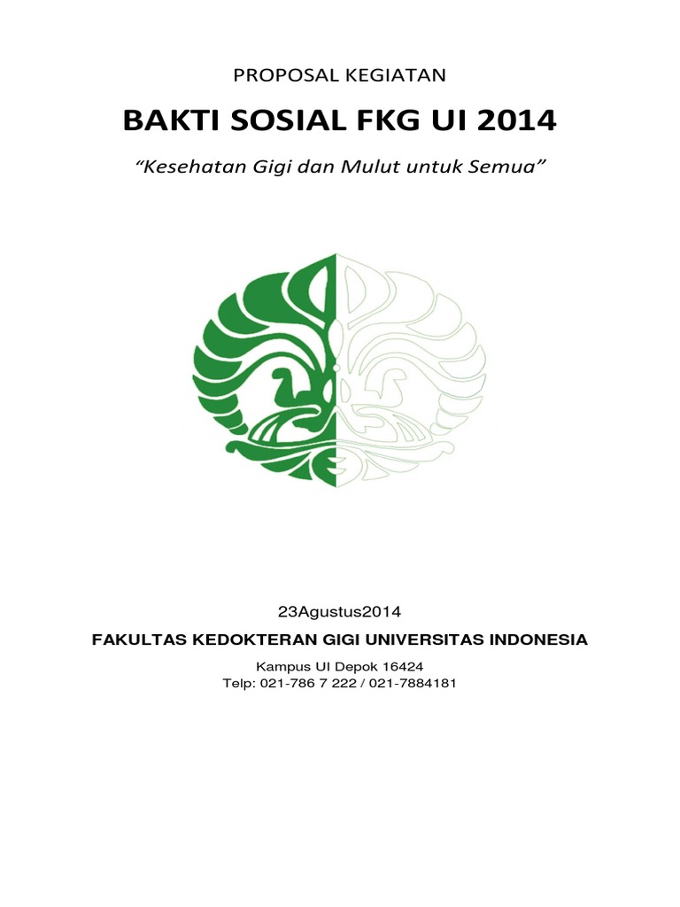 Proposal Baksos Fkg Ui 2014