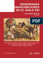 CACENA Ana Esther Hegemonias y Emancipaciones en El Siglo XXI Coleccion Grupos de Trabajo de Clacso Spanish Edition 2004