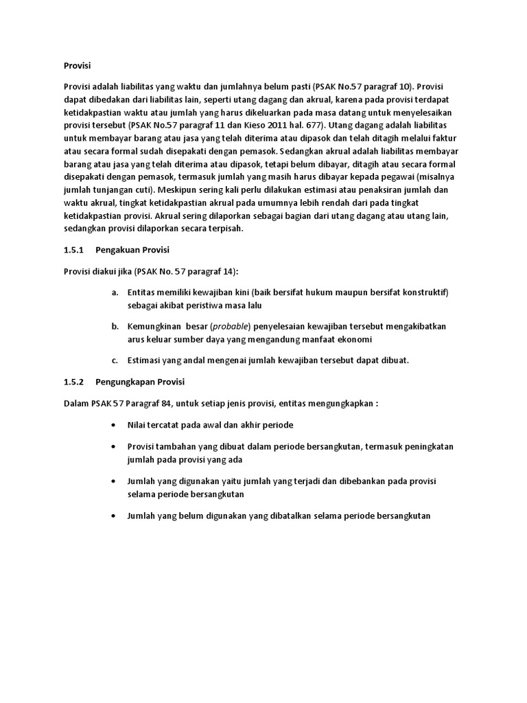 Provisi Adalah
