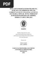Download Pengaruh Produk Domestik Bruto Jumlah Uang Beredar Inflasi Current Account Financial Account Dan Harga Minyak Dunia Terhadap Kurs Rupiah Per Dolar Amerika Serikat Tahun 2002-2012 Skripsi by ayusefrynasari SN238918043 doc pdf