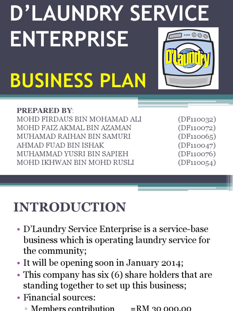 Laundry services business plan picture