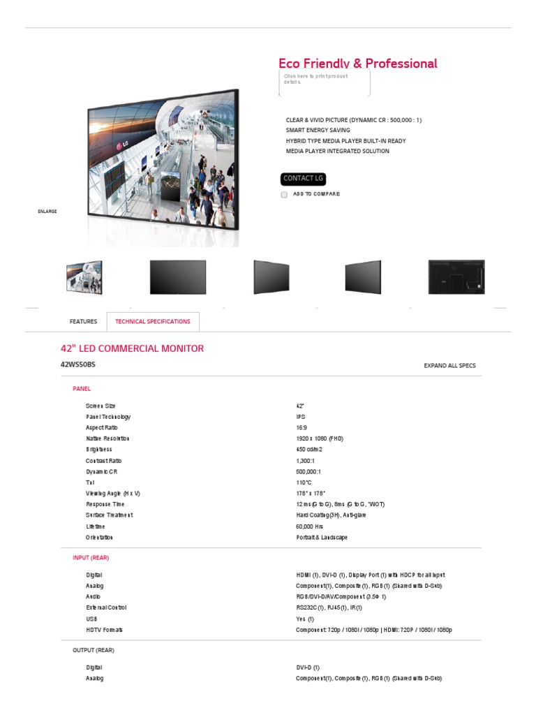 LED Commercial Monitors | PDF