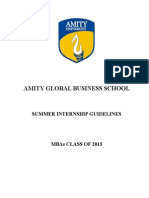 Amity Global Business School: Summer Internship Guidelines