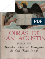 San Agustin XIII Tratados Sobre El Evangelio de San Juan 1 35 PDF