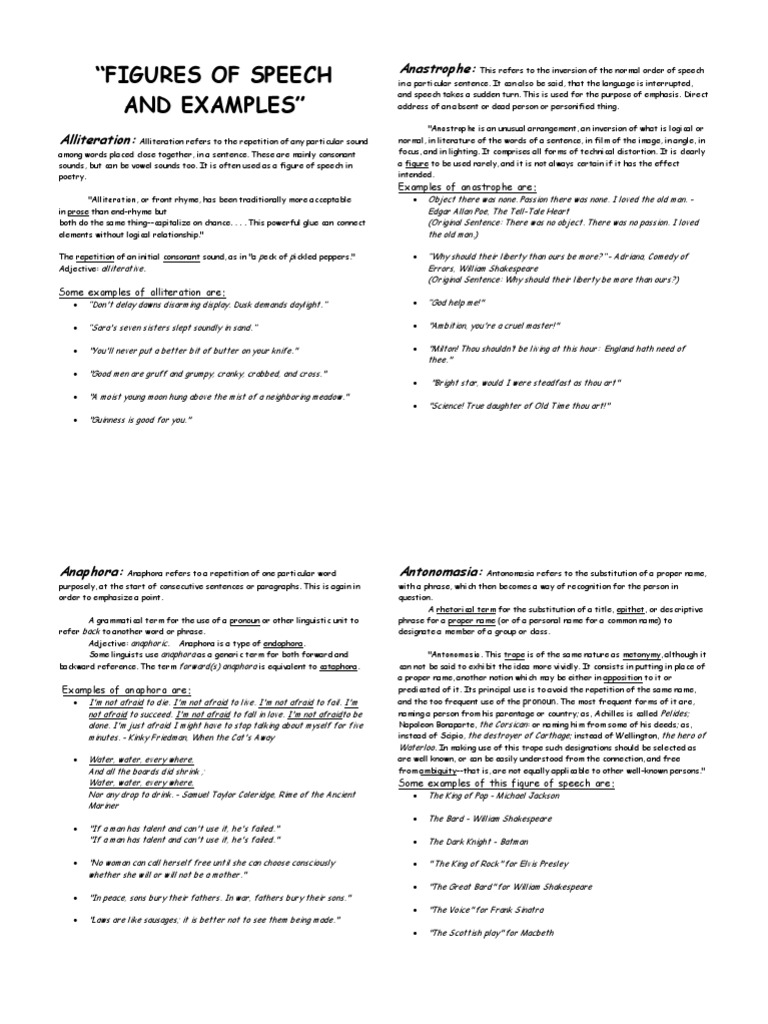 Figure of Speech | PDF