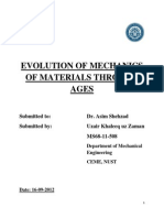 Evolution of Mechanics of Materials through Ages