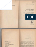 Herbert Schnadelbach La Filosofia de La Historia Despues de Hegel