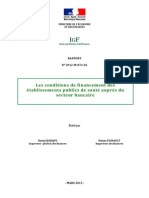 Conditions de Financement Secteur de Santé en France