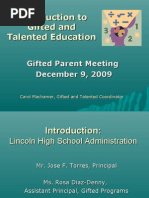 Introduction to Gifted and Talented Education