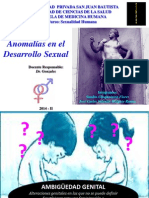 Anomalías en El Desarrollo Sexual 2014