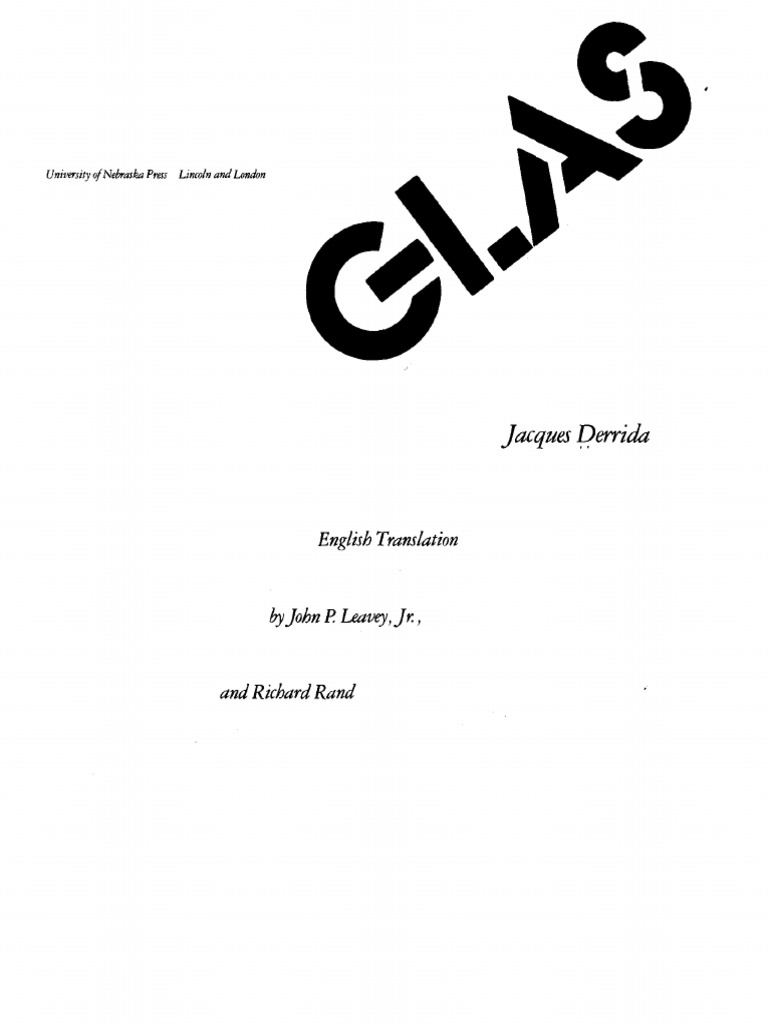 Jacques Derrida Glas Pdf To Word