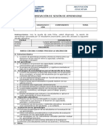 Ficha de Obsevación de Sesión de Aprendizaje