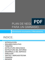 Plan de Negocios para Un Gimnasio