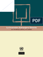 La Inversión Extranjera Directa en América Latina y El Caribe